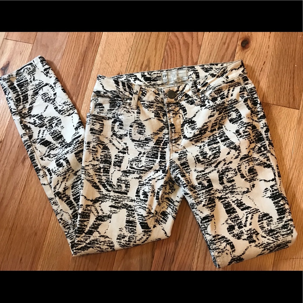 Free people White patterned skinny pant
